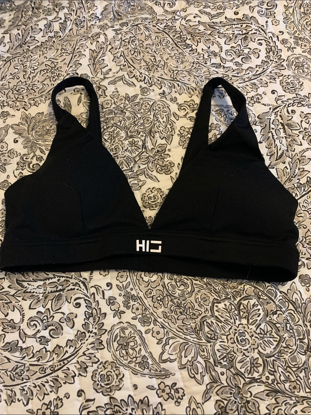 Black Wireless Triangle Swim Top